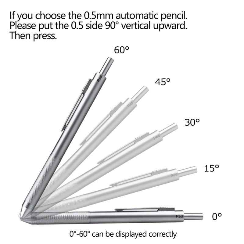 DUNBONG 4 in 1 Multicolor pen, Metal Cased Multifunction Pen, 0.5mm Mechanical Pencil, Red Ball Pen, Blue BallPen and Black Ball Pen (Silver) - Image 4